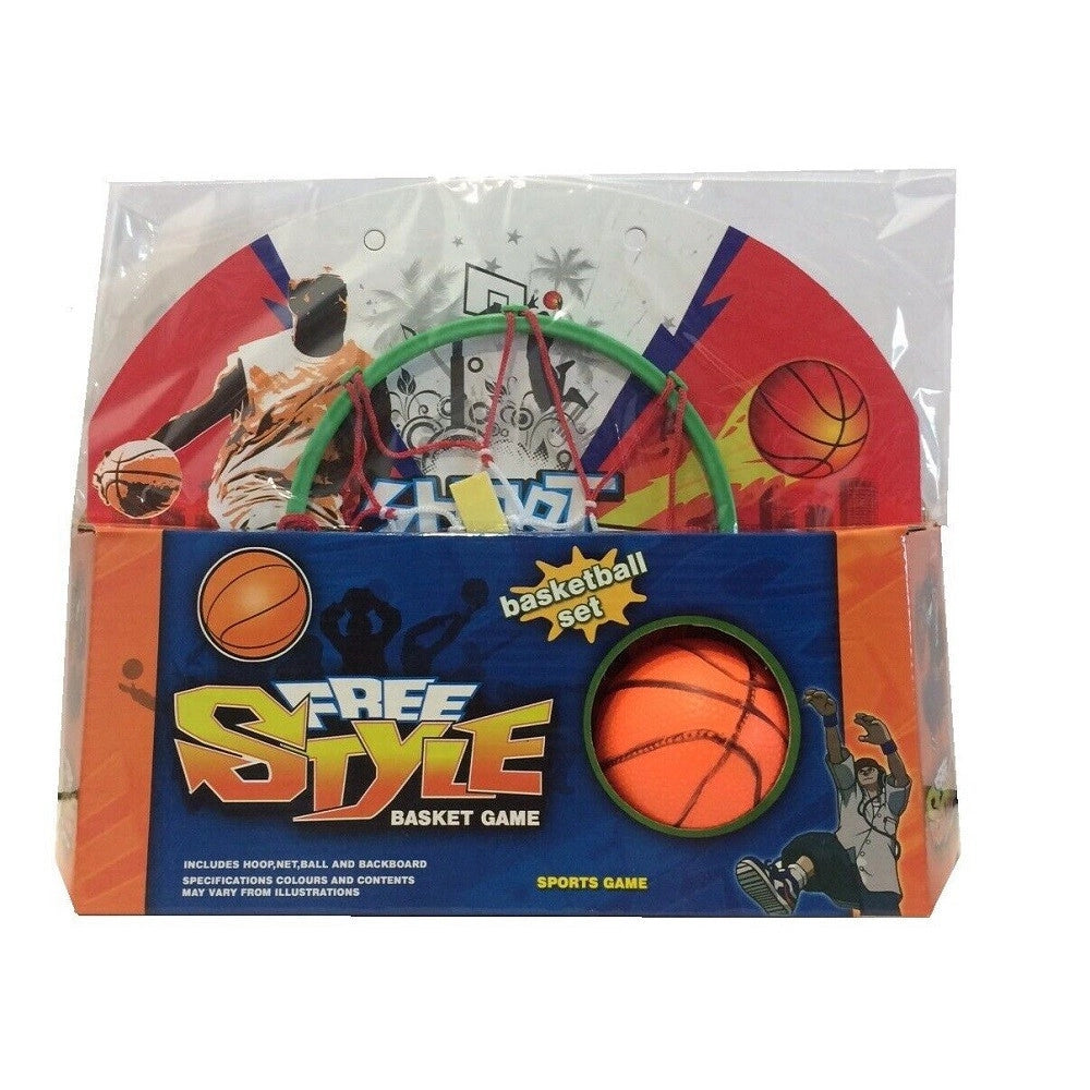 Trade Shop - Tabellone Basket Palla Pompa Canestro Da Interno Gioco Basket Casa Cameretta -
