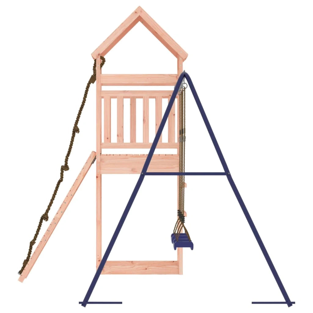 Altalena parco giochi da esterno scivolo altalena robusta giochi da giardino 315 x 257 x 264 cm legno massello di abete Douglas 02_0004776