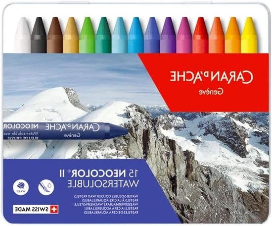 Crayon di carbonio Neocolor II con etui metallico a 15 colori - 7500.315