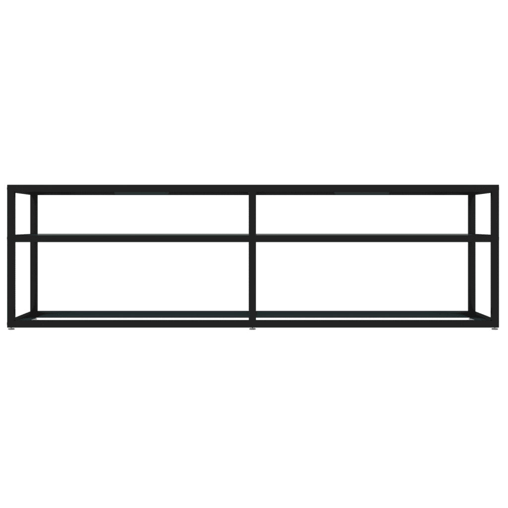 Mobile Porta TV Marmo Bianco 140x40x40,5 cm in Vetro Temperato 331716