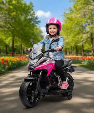 Moto Elettrica per Bambini Licenza Ufficiale Honda NC750X 12V 4,5Ah Rosa