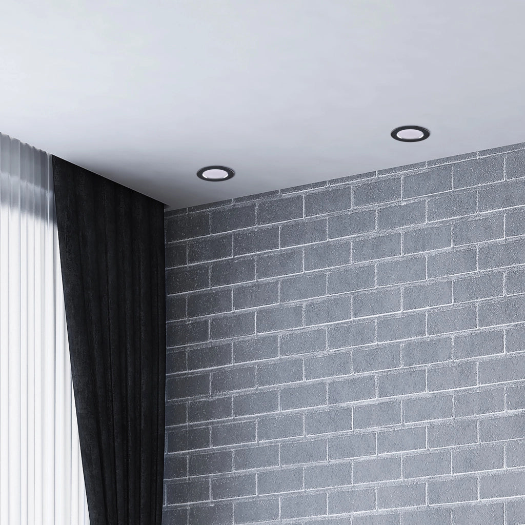 Faretto LED incasso Polux ZOE nero tondo 430lm 4000K