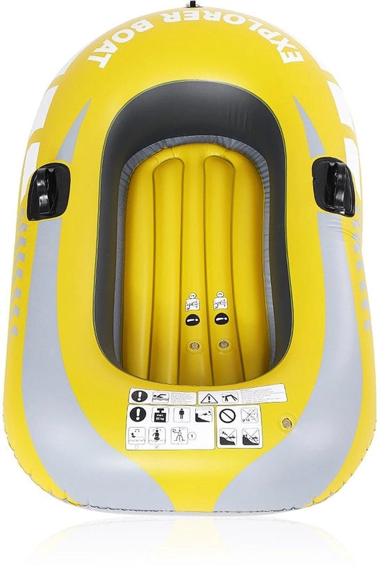 Kayak Opblaasabile di Alta Qualità - 1 Persone - Progettazione Portatile - Design Innovativo - Adatto per la Pesca - Incluso Coperchio Doppio