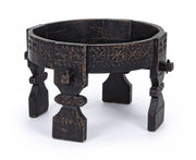 Tavolino Yasir Nero D50 Rotondo in Legno