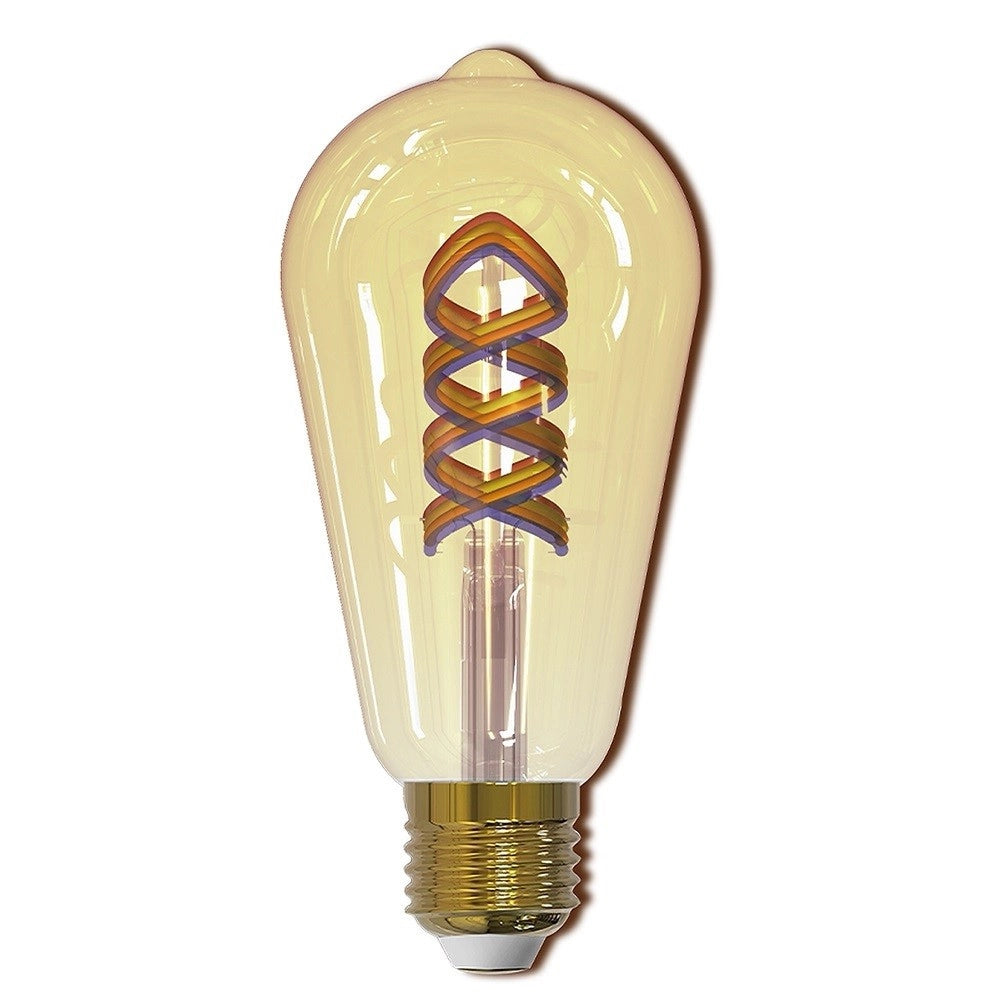 Trade Shop - Lampadina A Filamento Led Intelligente Wifi St64-sf E27 4,9w 1800lm Alexa Google -