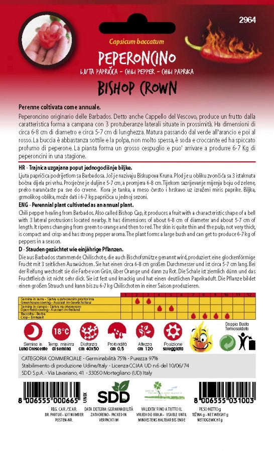Hot peppers bishop crown