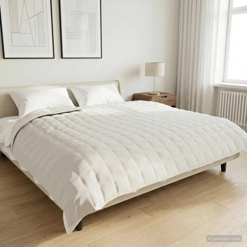 Coperta Ponderata Bianco 200 x 220 cm 9 kg 100% Cotone 205T 3442929