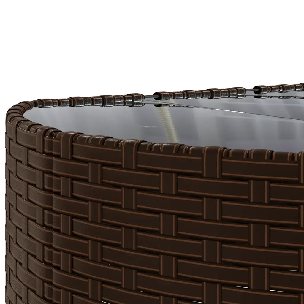 Set Divano da Giardino 5 pz con Cuscini Marrone in Polyrattan