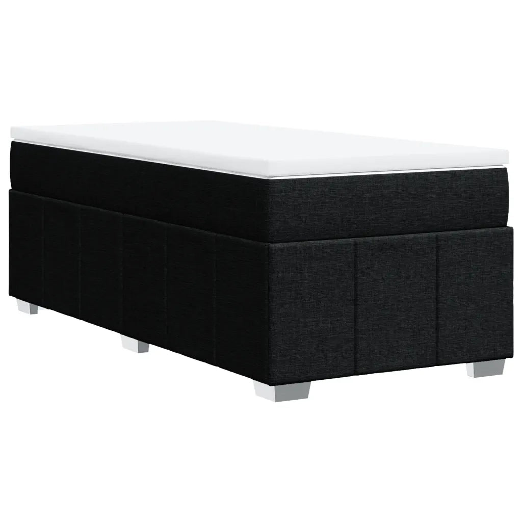 Giroletto a Molle con Materasso-Struttura Letto Nero 80x200 cm inTessuto 960433