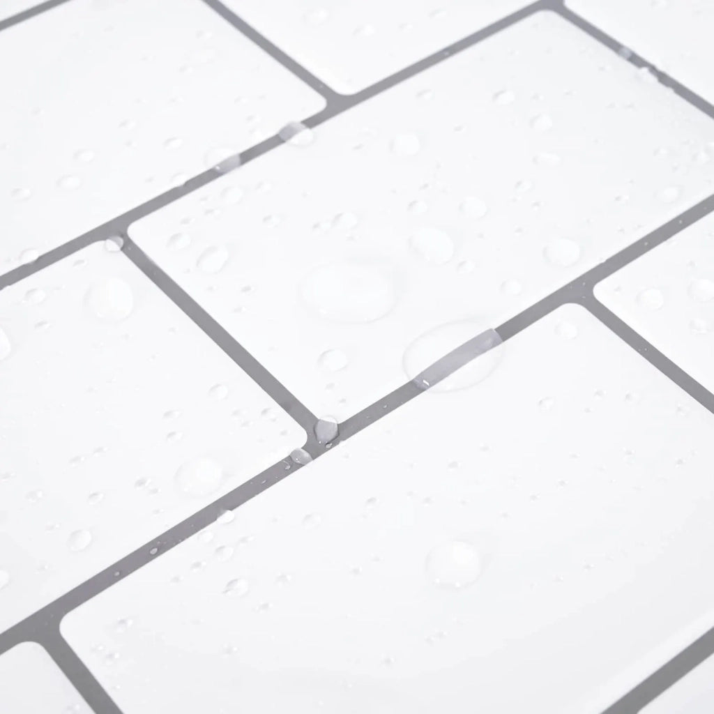 Piastrella subway 20 pz Bianco e Grigio 30 x 30 cm CFW7260063