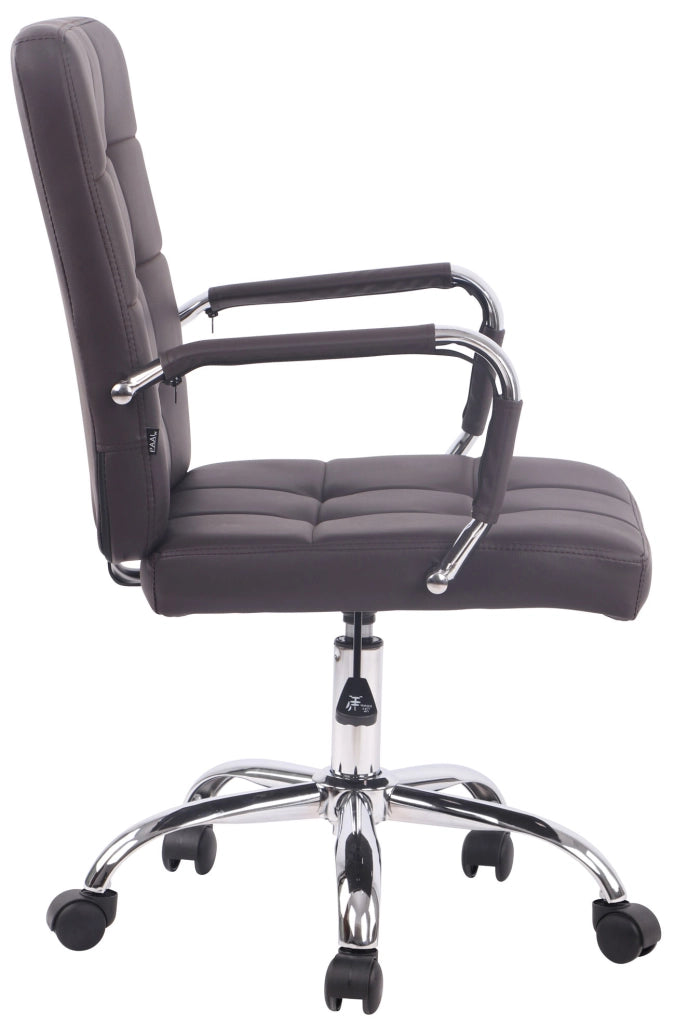 Sedia da ufficio Deli PRO in similpelle marrone