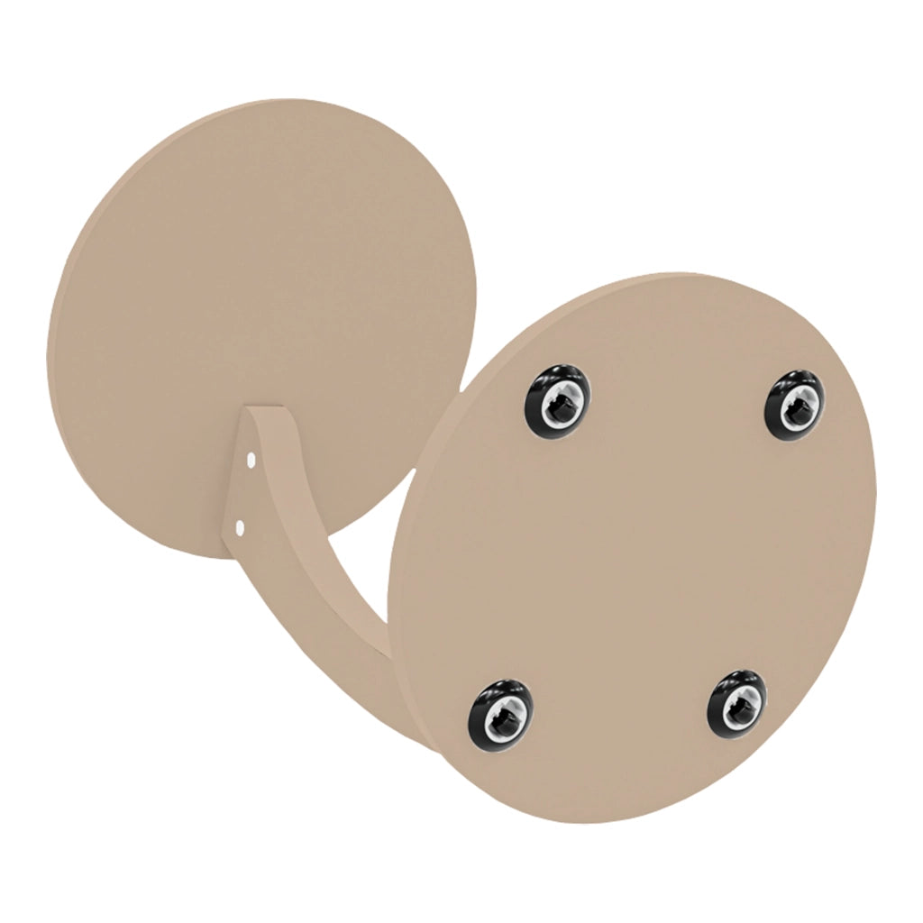 Tavolino da Divano Holeby con Rotelle e Piano Rotondo - Colore Cappuccino [en.casa]
