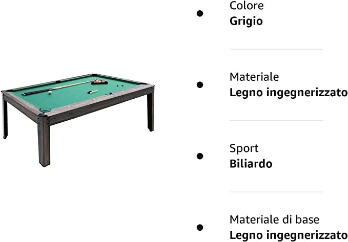 Garlando Austin 6 (c.Gioco 180 x 90 cm. in MDF) Biliardo