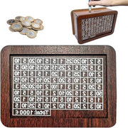 Cassa Economica con Contatore in Legno Retro Cassa Monetaria con Numeri di Controllo Cassa Monetaria Reutilizzabile con Sorteggio di Fortuna