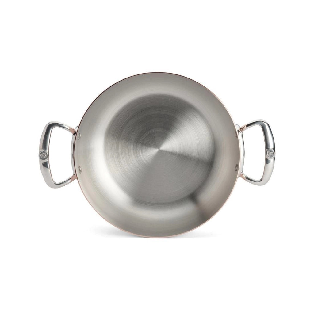 De Buyer 6232.28 Prima Matera Sautoir in Rame e Acciaio Inox 5 L con Coperchio Diametro 28 cm colore Rame