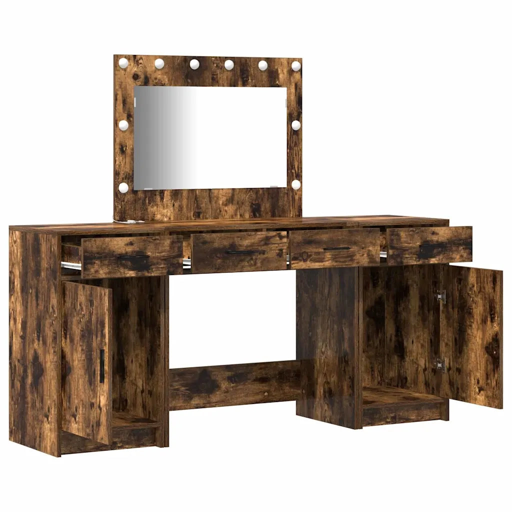 Tavolo da Trucco con cassetto 3 pcs Marrone Legno multistrato 3334249
