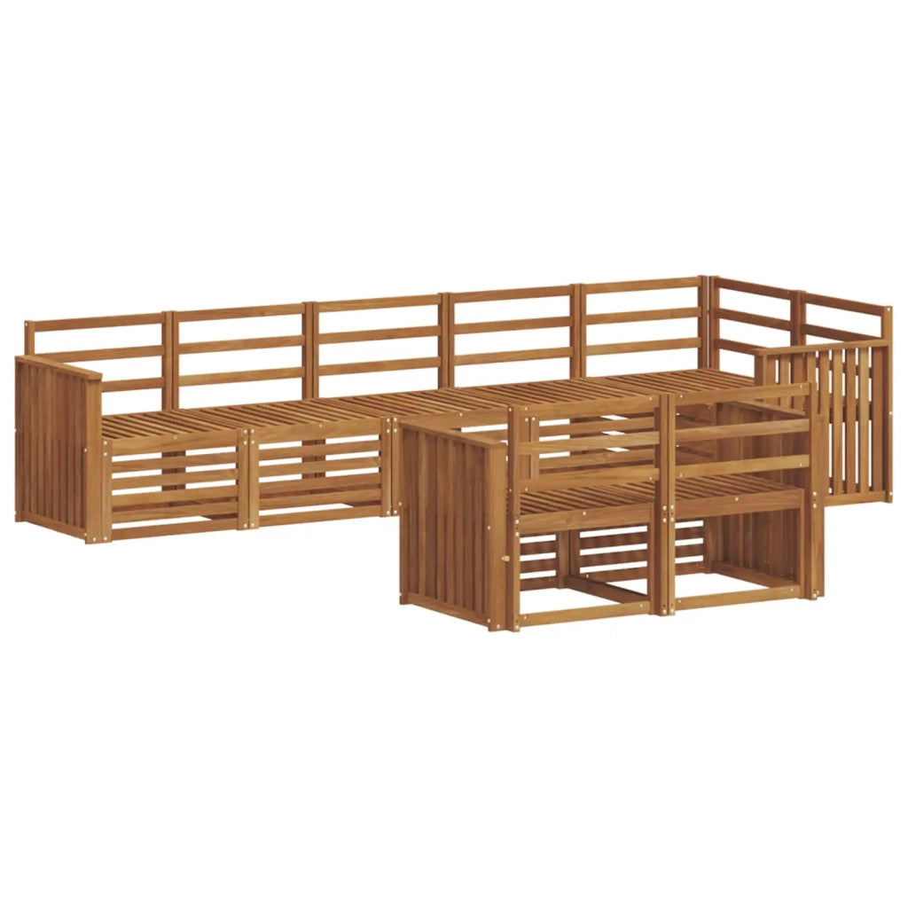 Set divani 8 pcs Naturale Legno di Acacia Massello 3375004