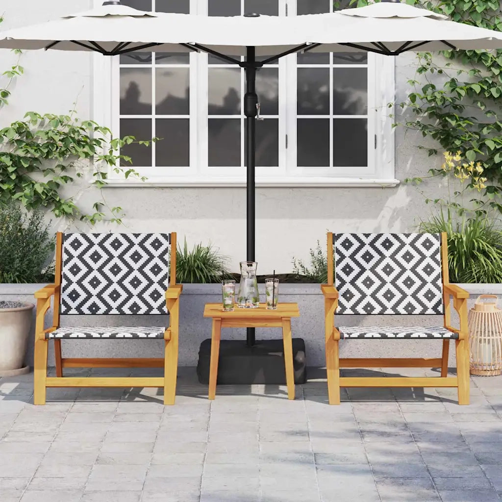 Arredamento da Giardino 2 pcs Nero e Bianco 67 x 78 x 73 cm 367830