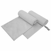 Asciugamani Sportivi 2 pcs Grigio 200 x 100 cm 42011471