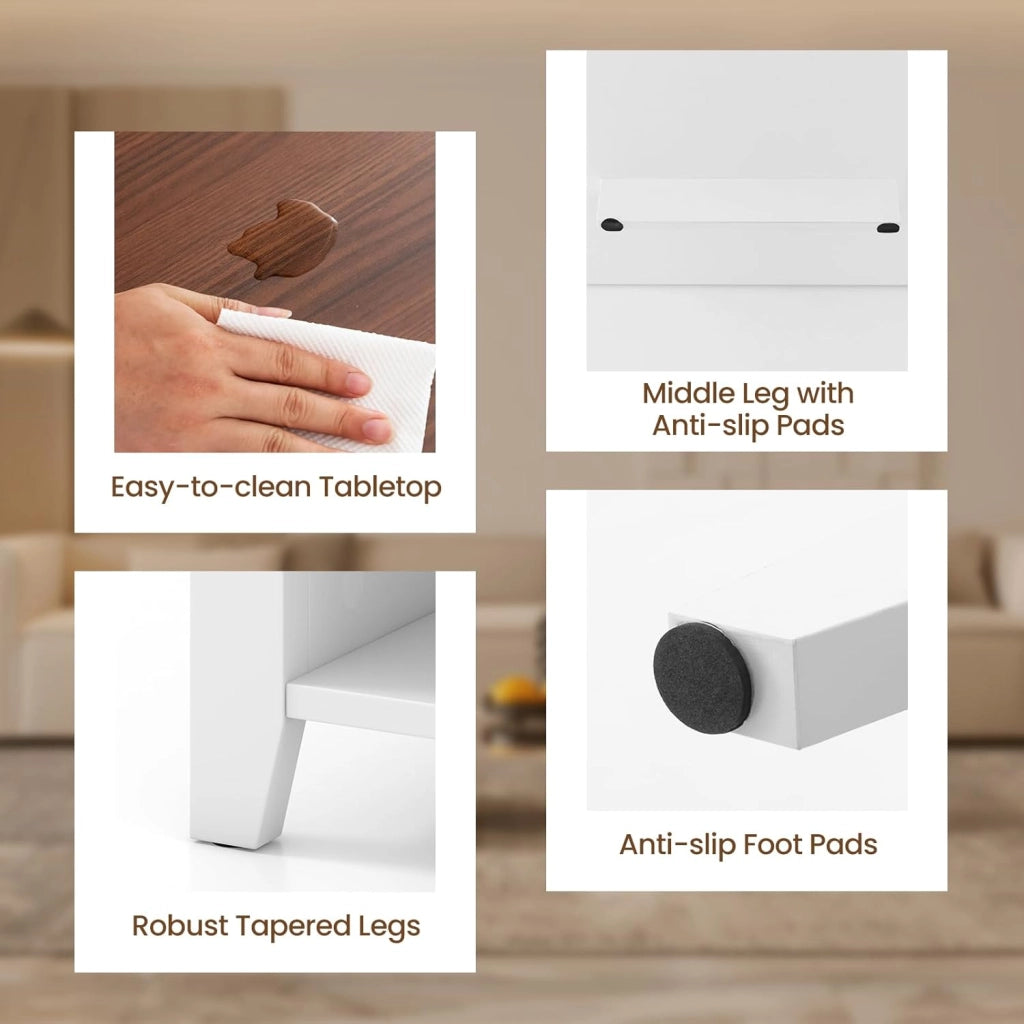 Tavolino da Caffè Sollevabile, a 2 Strati, con Rialzo, Contenitore, Portaoggetti Spazioso, Portata di 50 kg, Tavolo Moderno da Divano Salotto, 104,5x49x46,5-62,5 cm, 4 Colori Disponibili