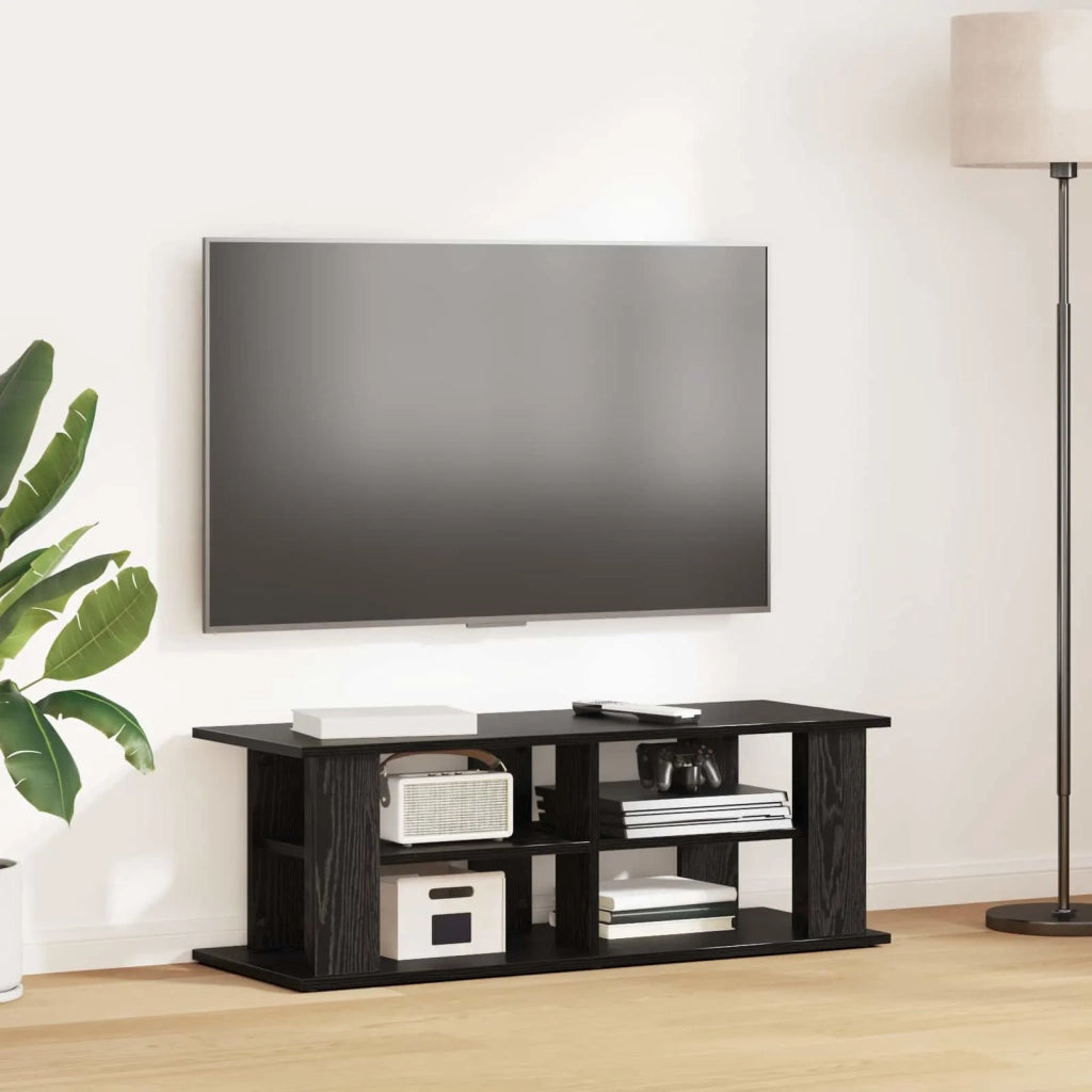 Supporto TV-Credenza per TV-Mobile TV Rovere Nero 96 x 35 x 33,5 cm