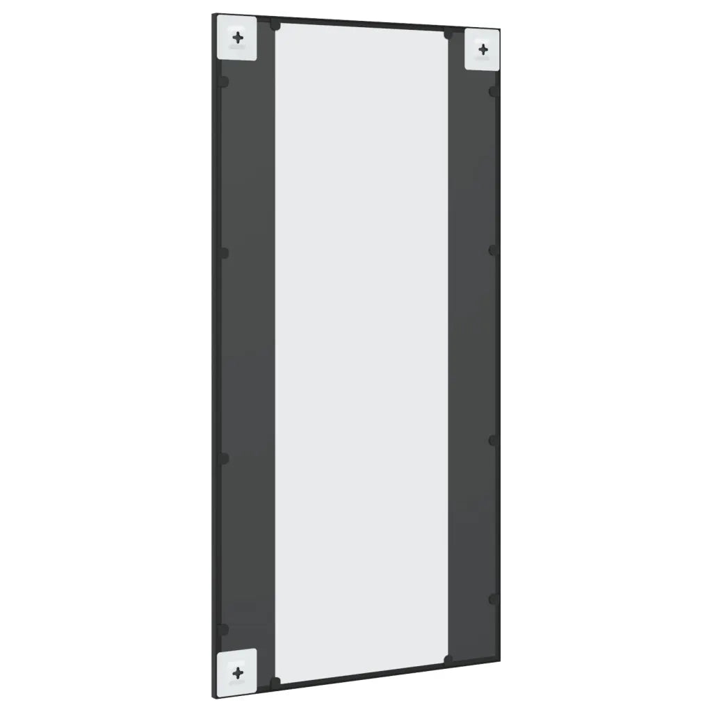 Specchio da Parete-Specchio a Muro-Specchio Decorativo Nero 50x100 cm Rettangolare in Ferro