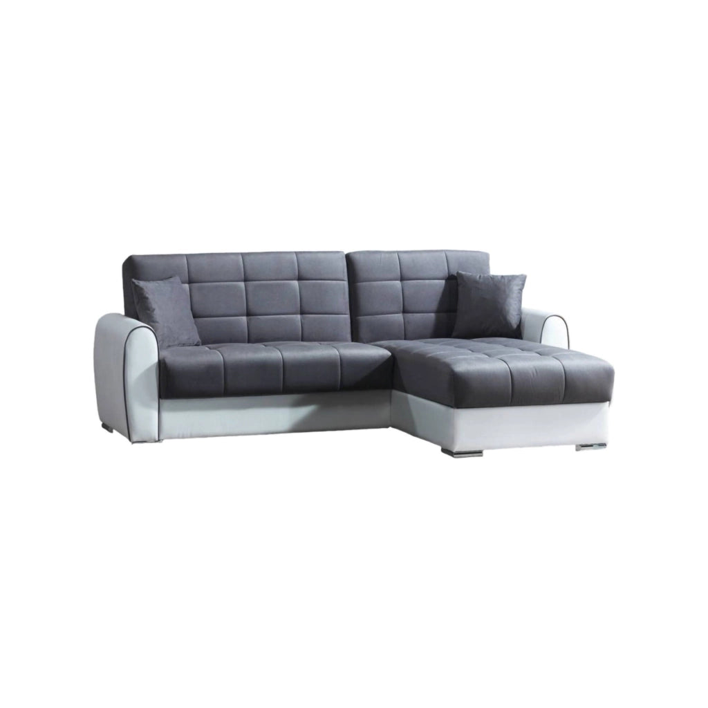 Argos, Divano Letto con Penisola Contenitore, 160x246 cm Nero