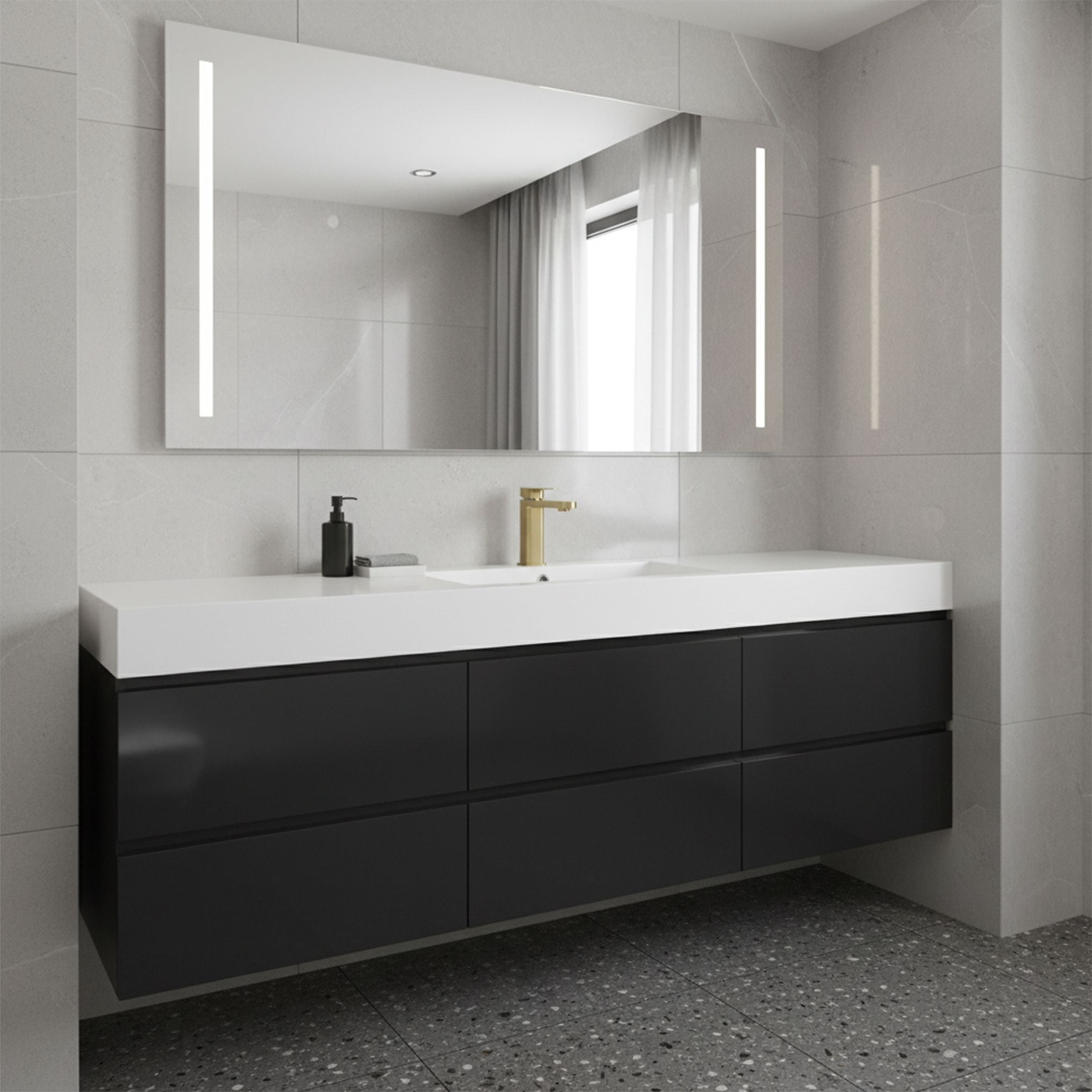 Rubinetto Da Bagno Rea Arlo Brush Gold