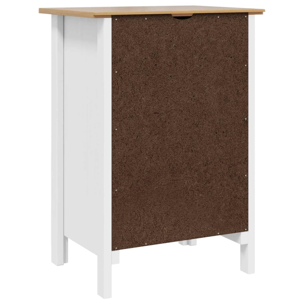 Armadio da Notte HILL Bianco e marrone miele 46 x 35 x 65 cm 42025030