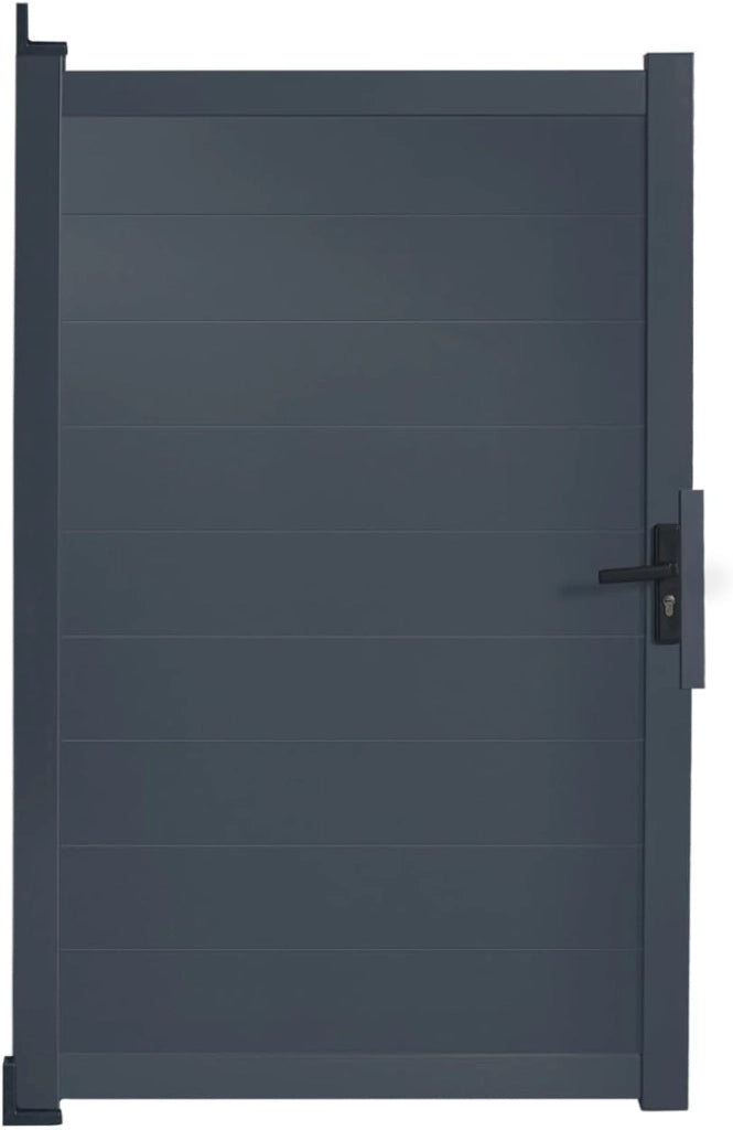 Porta a battente 100 x 160 cm in alluminio grigio antracite