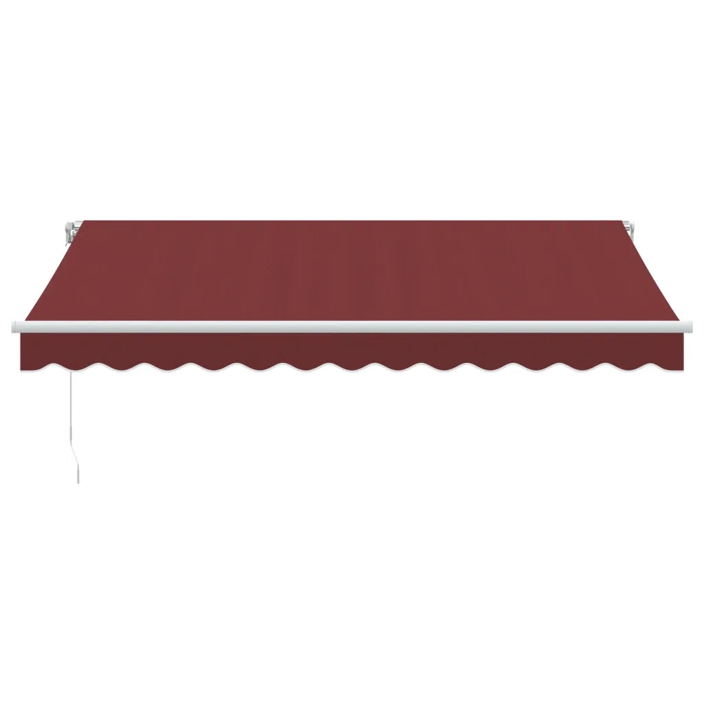Tenda da Sole Retrattile Manuale con LED Bordò 350x250 cm 3214972