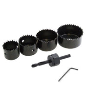 SET 4 FRESE LEGNO A TAZZA ATTACCO VARIE MISURE BUCHI TRAPANO SEGHE PUNTA