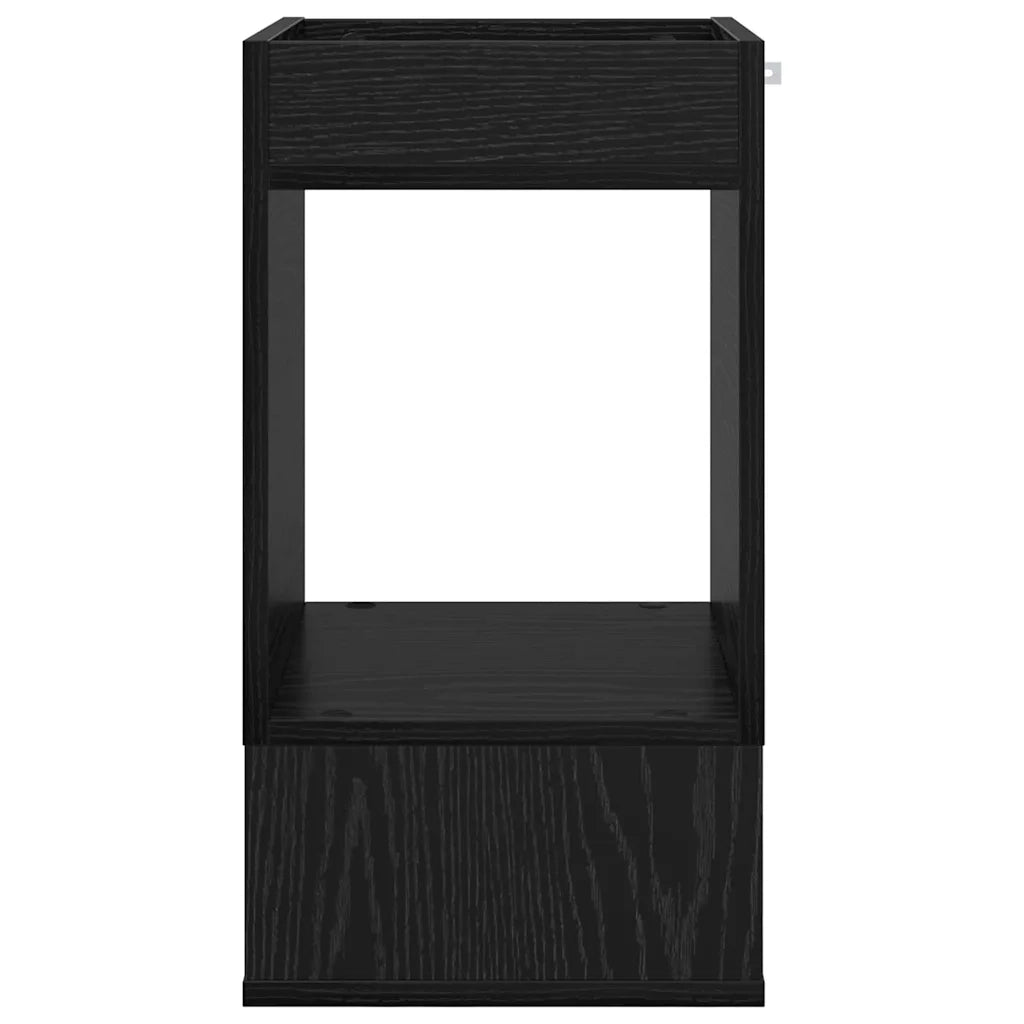 Tavolino Rovere Nero 30 x 30 x 56 cm Legno ingegnerizzato 890930