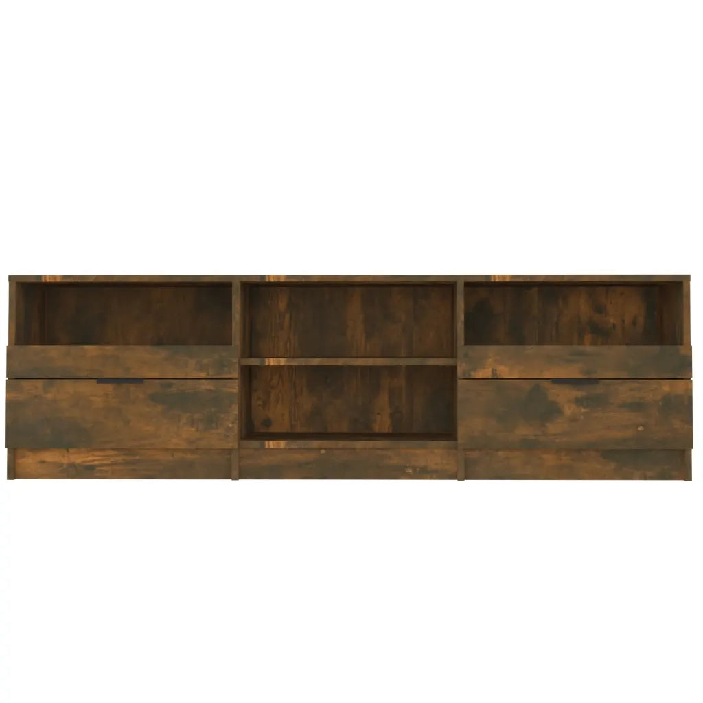 Mobile TV Rovere Fumo 150x33,5x45 cm in Legno Ingegnerizzato 817114