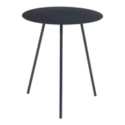 Tavolino con piano rotondo in metallo 45 x 40 cm nero 03_0010967