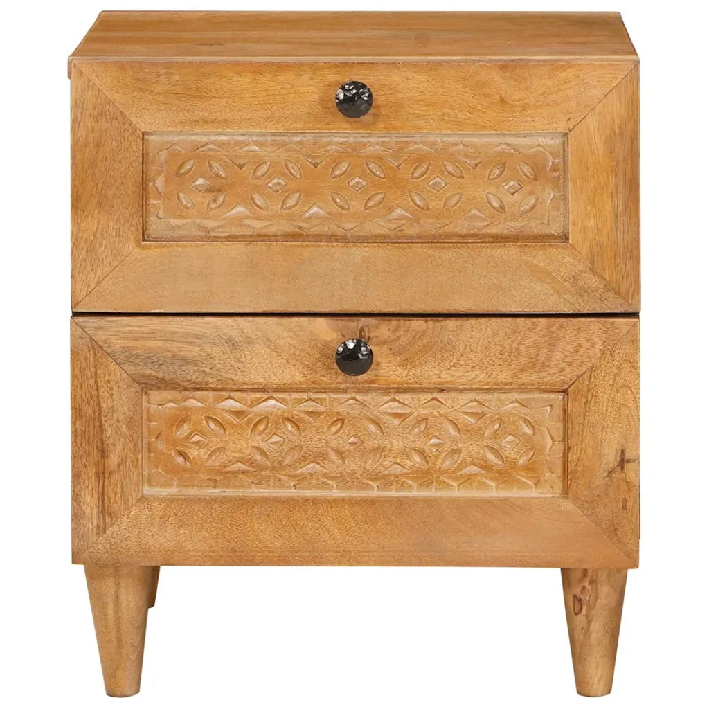Set di 2 Comodini | Armadio da Notte | Mobiletto da notte Marrone Chiaro 40 x 33 x 46 cm