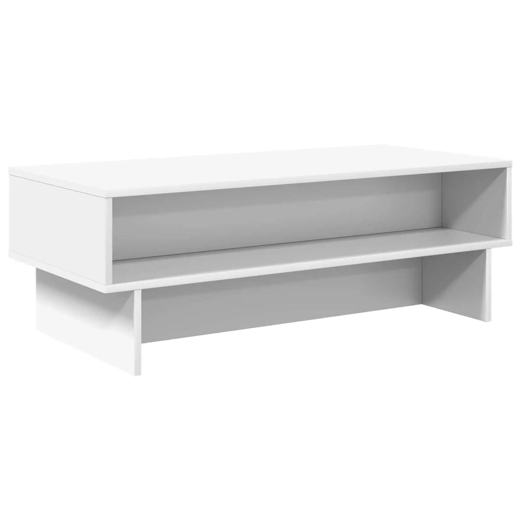 Tavolino da salotto | Tavolino da caff¨¨ | Tavolino da Soggiorno Bianco 100 x 46 x 35 cm Legno multistrato