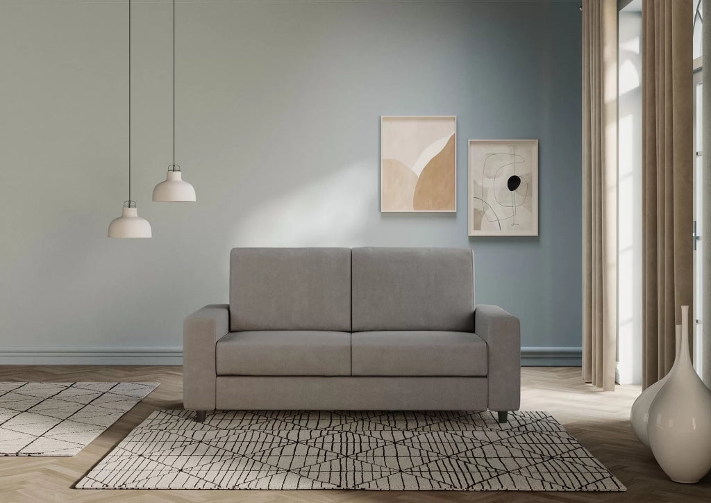 Divano sakar 2 posti (due sedute da 60cm) misure esterne l.148cm | grigio - Mobili 2G