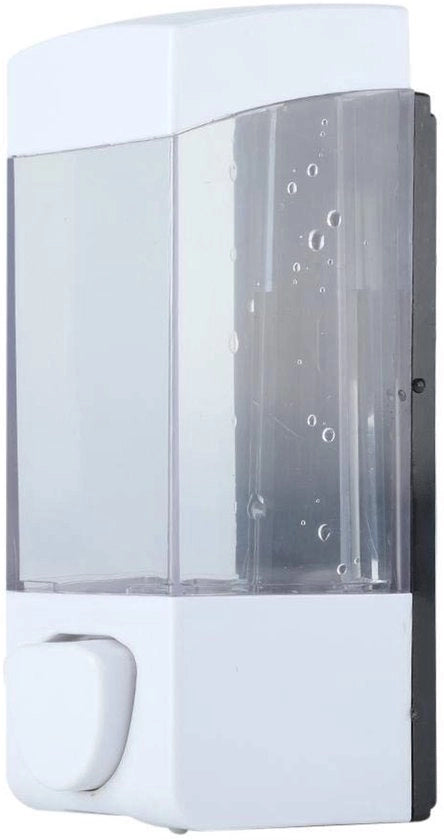 Dispensatore di sapone da parete da 350ml - Materiale plastico - Senza residui - Manuale - Per bagno/cucina - Dimensioni 17,5x6,3x7,8cm - Dispensatore da parete