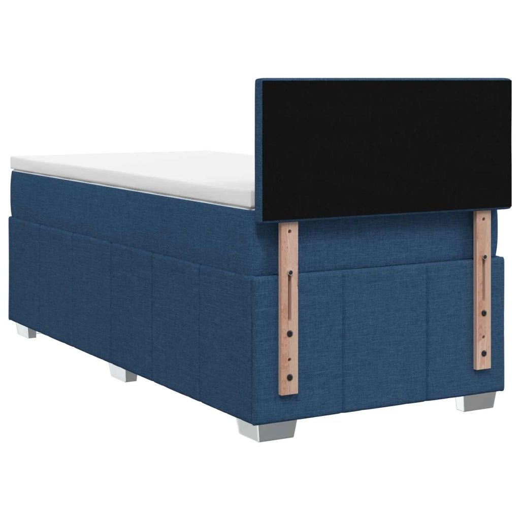 Letto box spring con materasso Blu 90 x 200 cm Tessuto 3451135