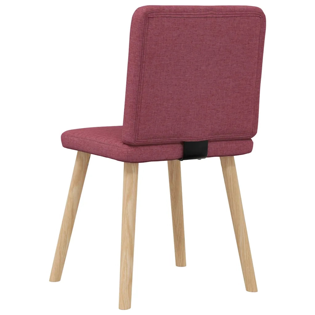 Sedie da Pranzo 6 pz Rosso Vino in Tessuto 3315517