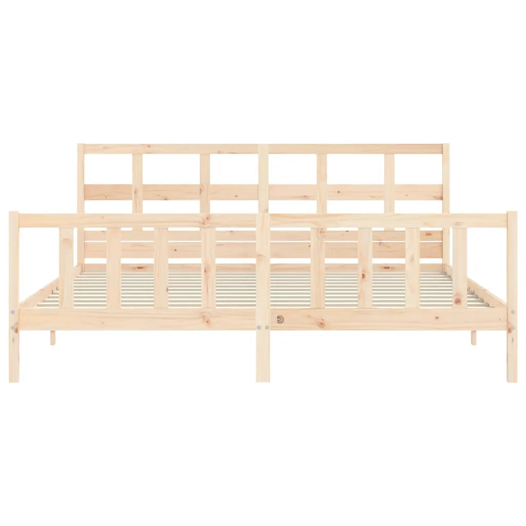 Giroletto senza Materasso-Struttura Letto 200x200 cm in Legno Massello di Pino 548948
