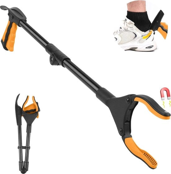 Manicotto da 81 cm con lama rotativa e magnetico con cucchiaio per la raccolta dei rifiuti per anziani