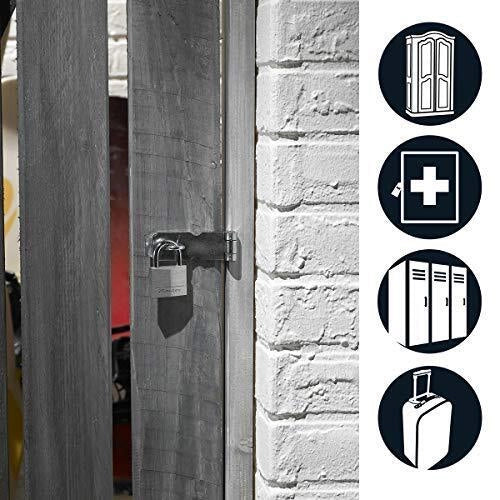 Master Lock 9140EURQNOP Lucchetto in Alluminio 40 mm a Chiave Identica con Cilindro a 4 Pistoncini 4 Pezzi colore Grigio