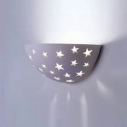 APPLIQUE IN GESSO LAMPADA DA PARETE A LED R7S STELLE LUMINOSE LUCE FREDDA 6500K