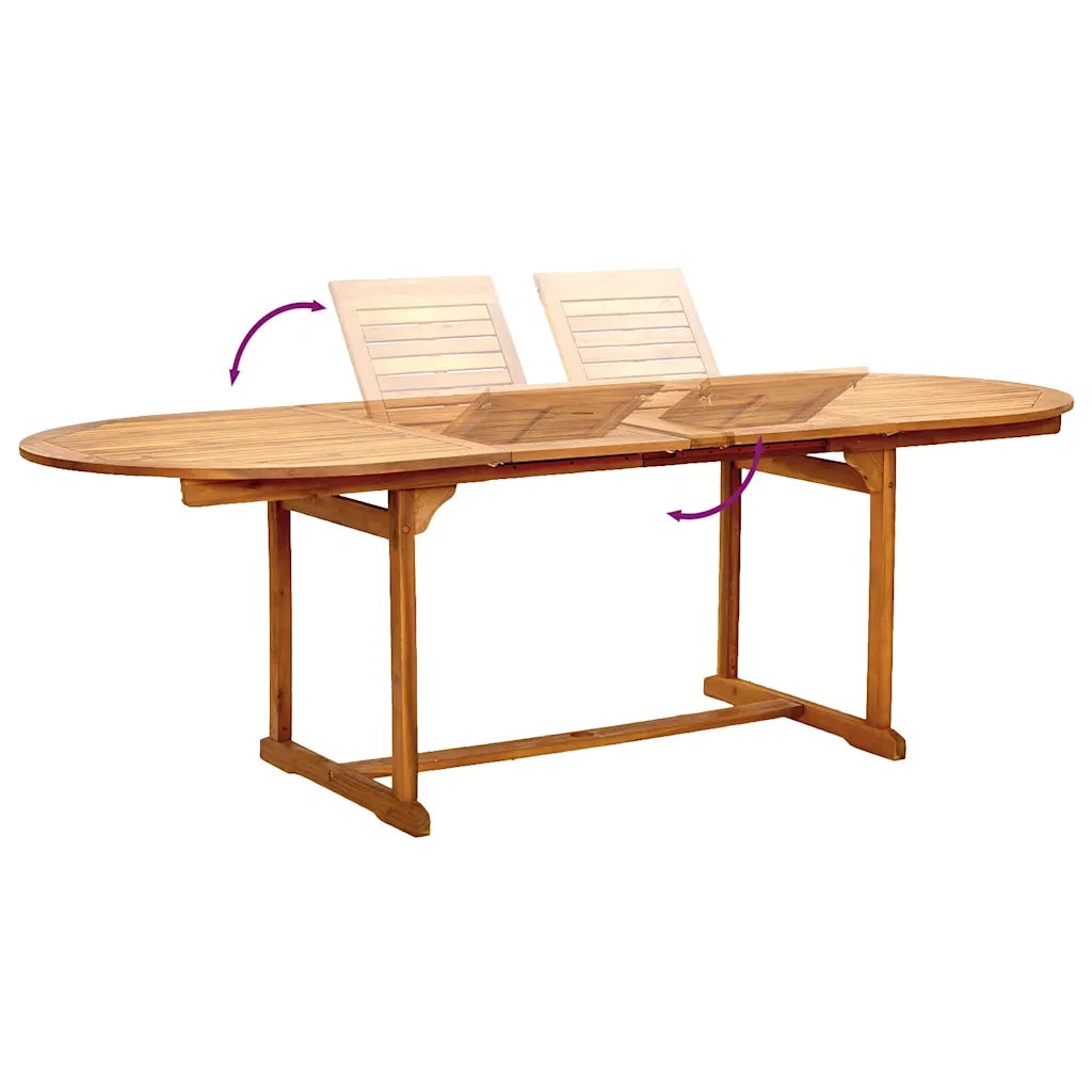 Set Pranzo da Giardino 7pz Legno Massello di Acacia e Textilene 3279318