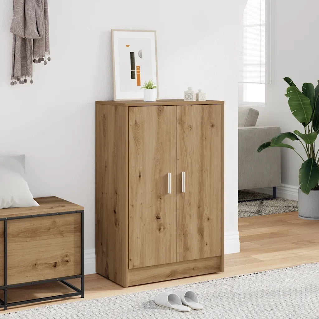 Scarpiera Rovere Artigianale 60x35x92 cm in Legno Multistrato