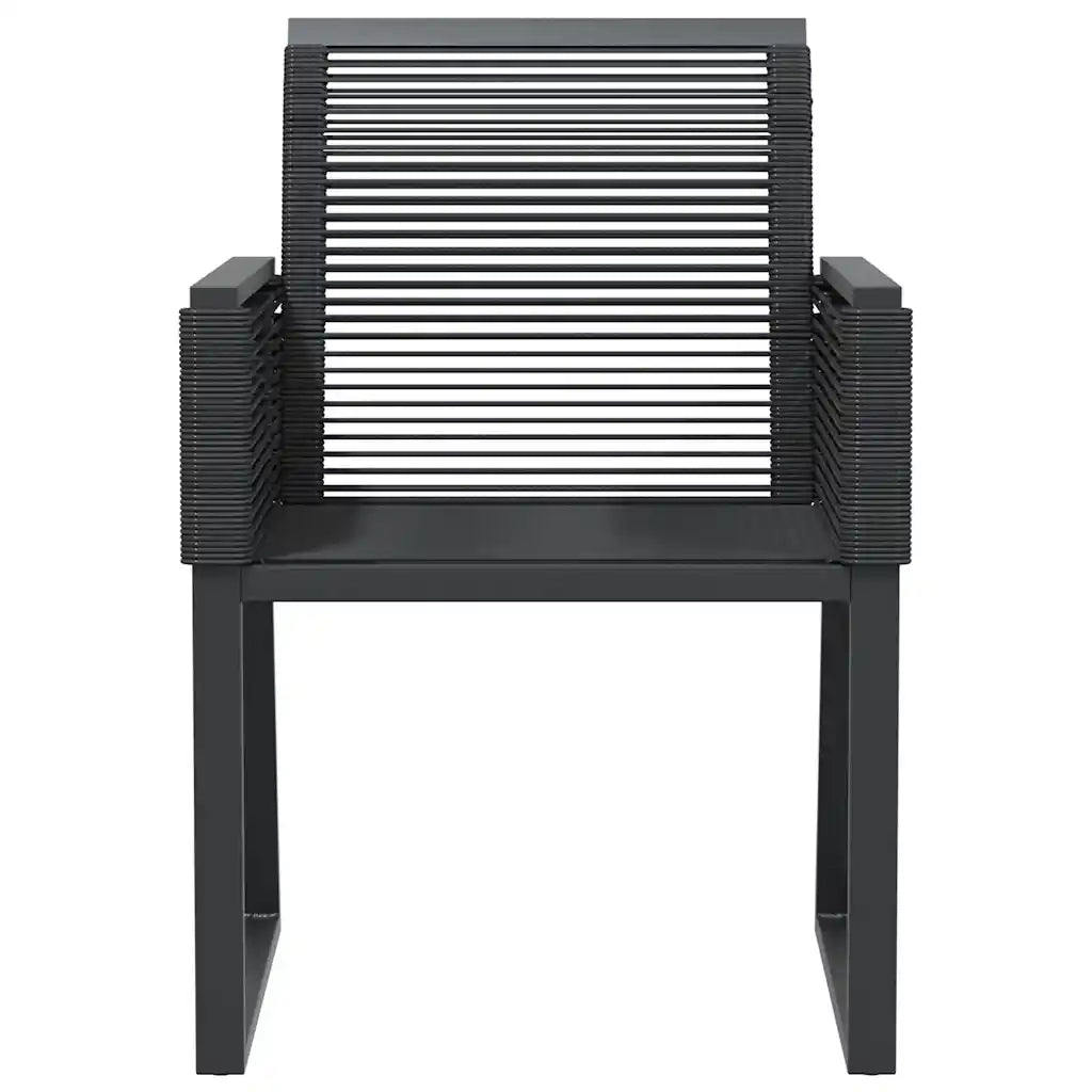 vidaXL Sedie da Giardino Set 2 pz Polyrattan Nero