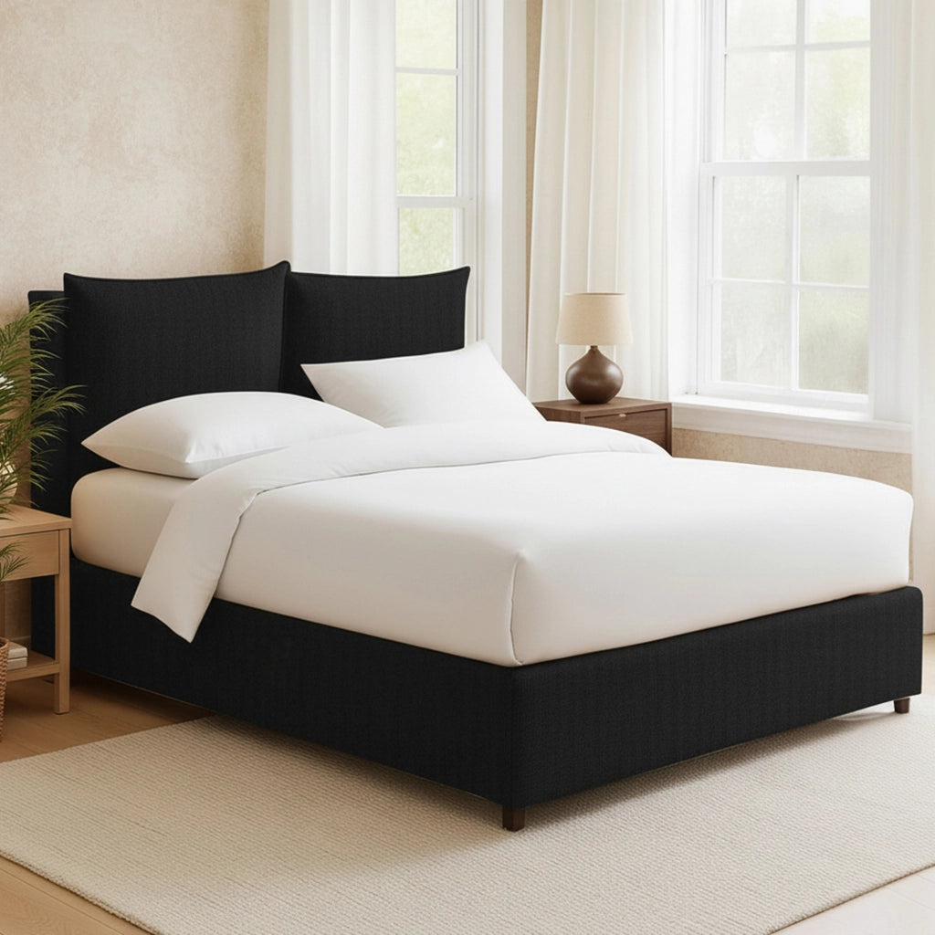 Liskeard, Letto Matrimoniale Sfoderabile Made in Italy, Grigio Scuro