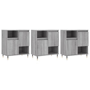 Buffet credenza cassettiera armadio mobile contenitore organizer per cucina soggiorno salotti 3 pezzi legno ingegnerizzato Sonoma grigio 02_0037190
